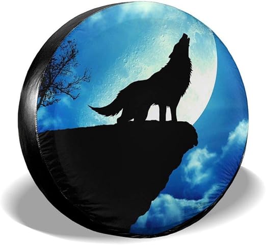 轮胎盖骷髅美国国旗防水防尘通用备用轮胎套适用于拖车,房车,suv卡车